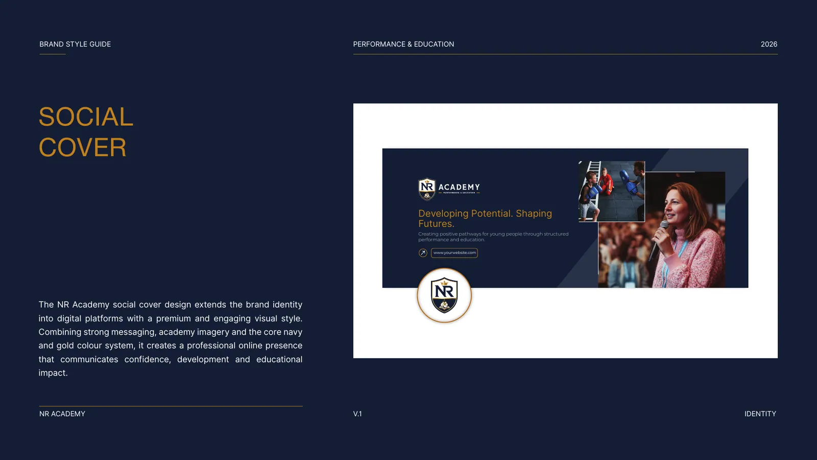 NR Academy brand style guide, page 44