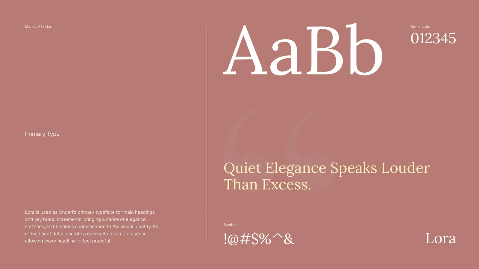Ondari brand style guide, page 27