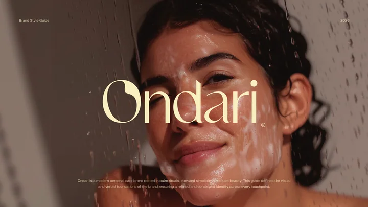 Ondari brand style guide cover