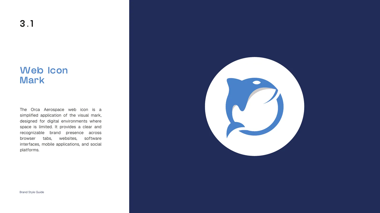Orca Aerospace brand style guide, page 17