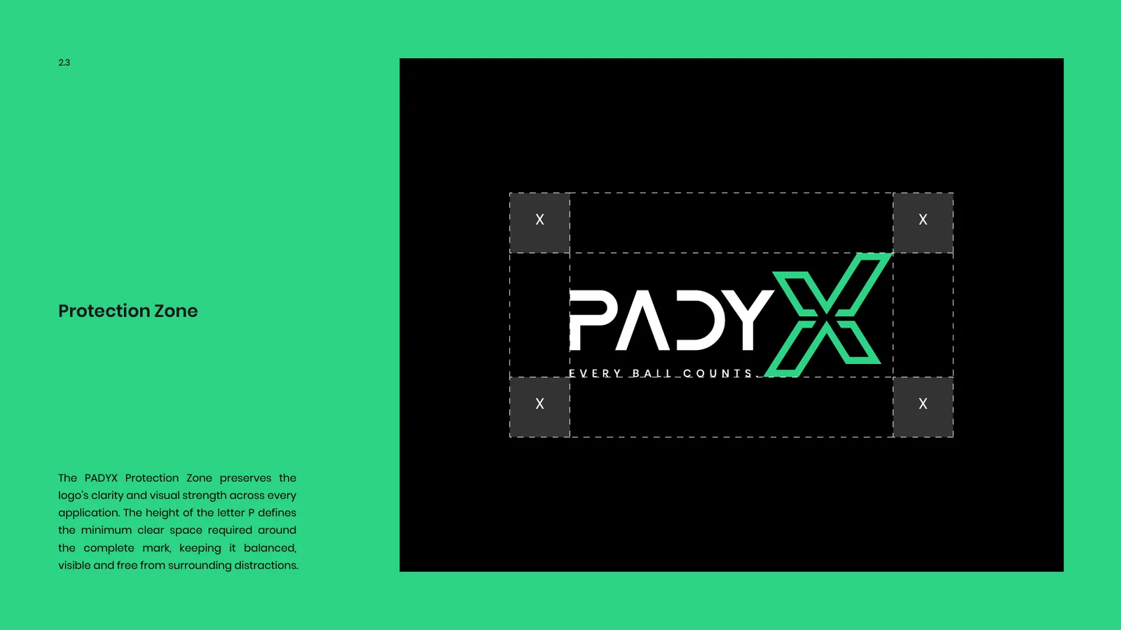 PADYX brand style guide, page 13