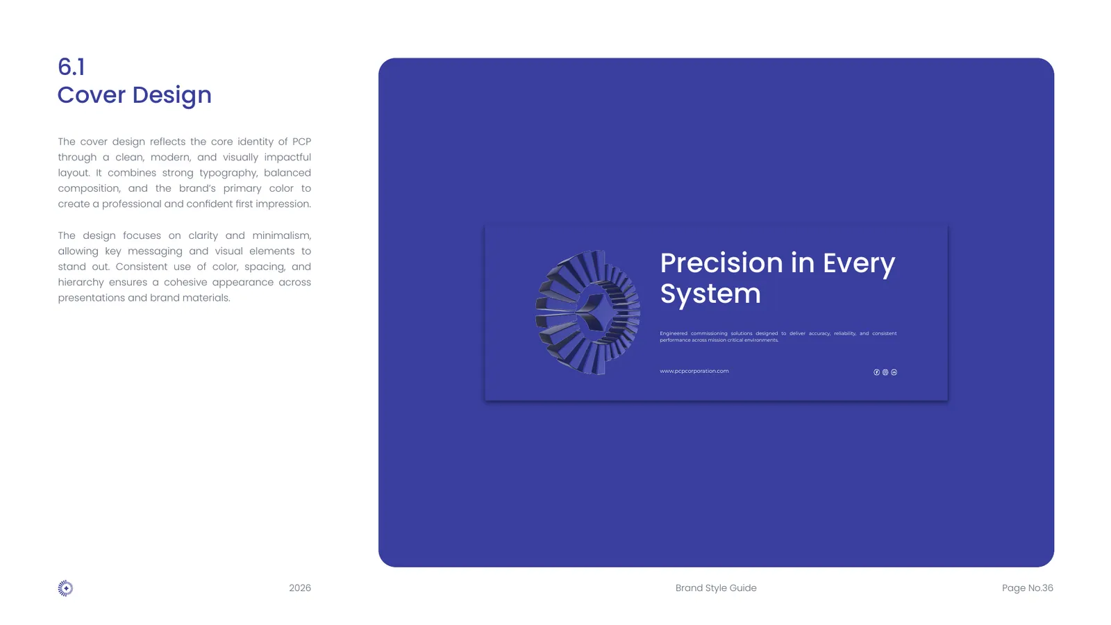 PCP brand style guide, page 36