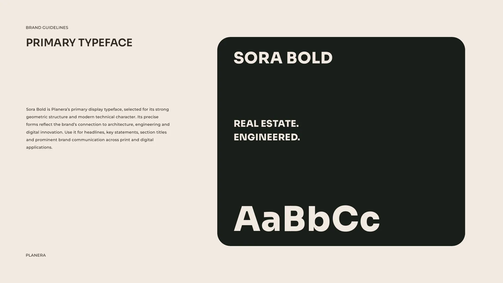 PLANERA brand style guide, page 17