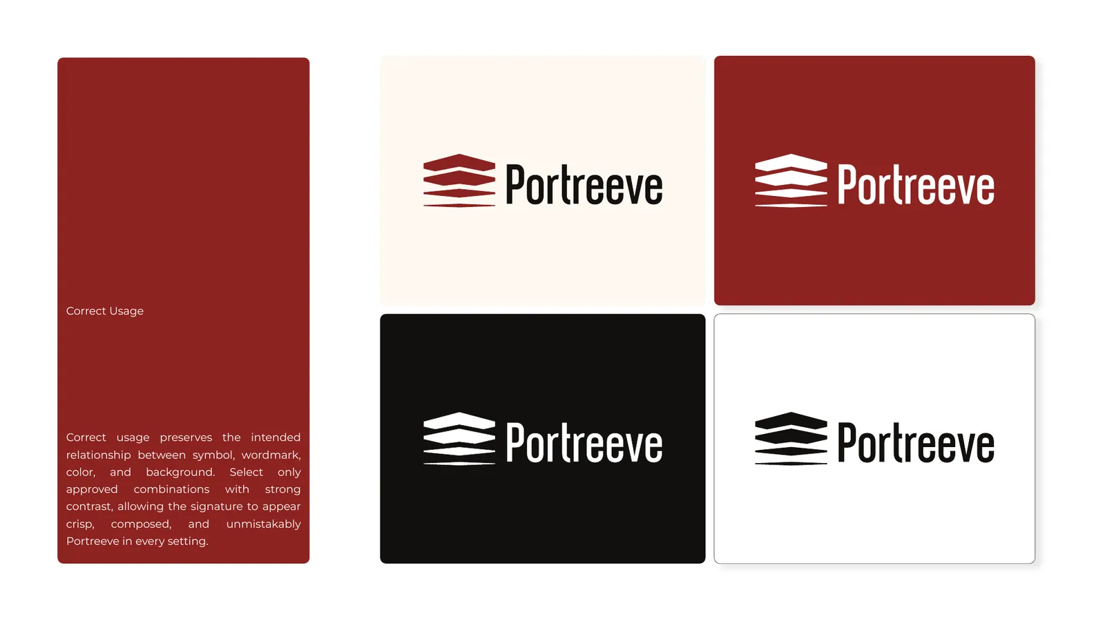 Portreeve brand style guide, page 13