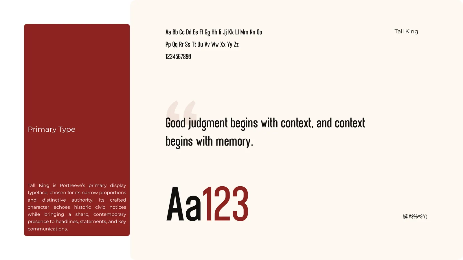Portreeve brand style guide, page 24