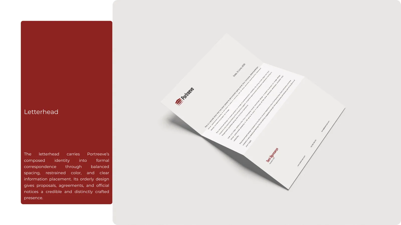 Portreeve brand style guide, page 29