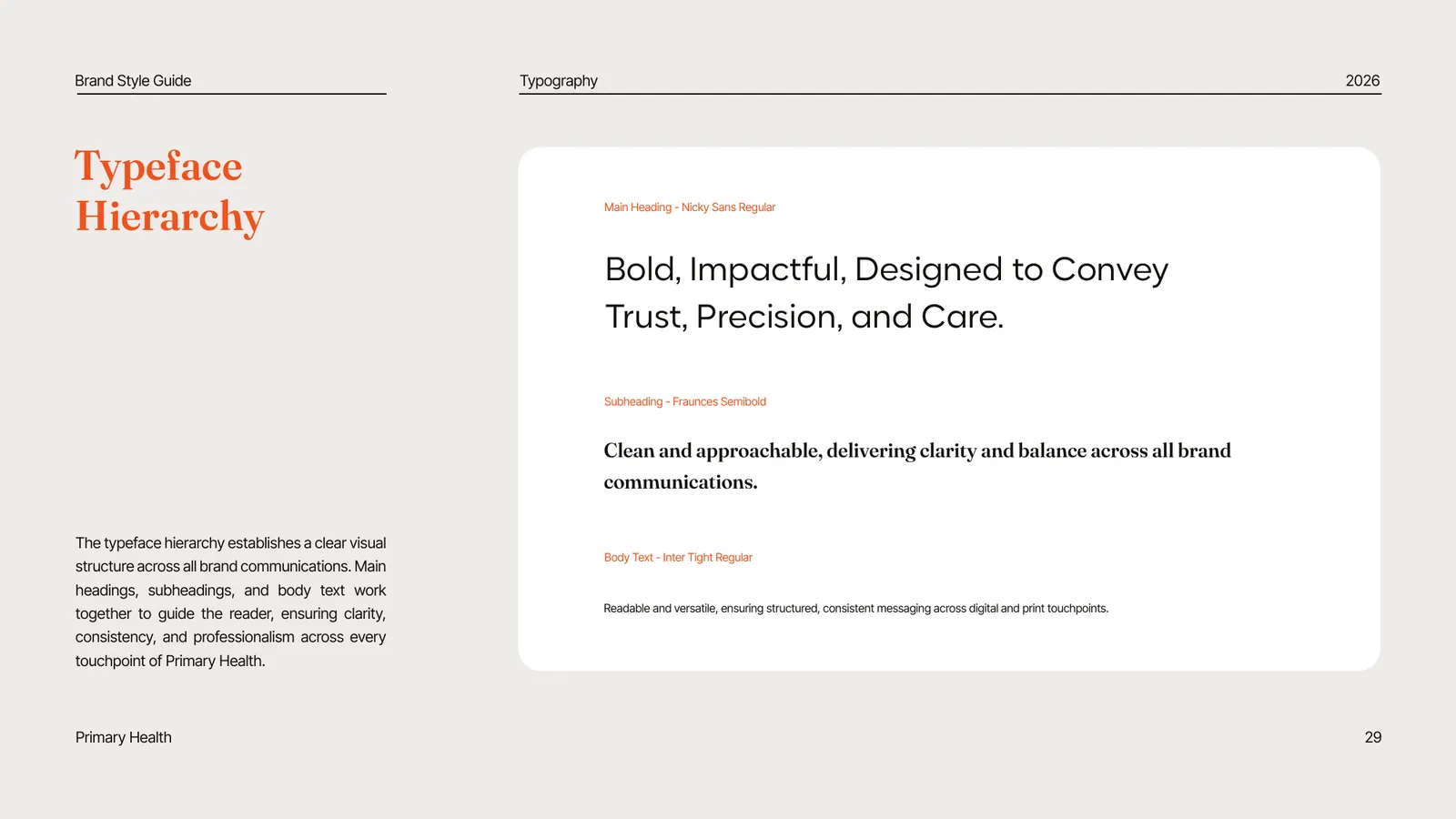 Primary Health brand style guide, page 29