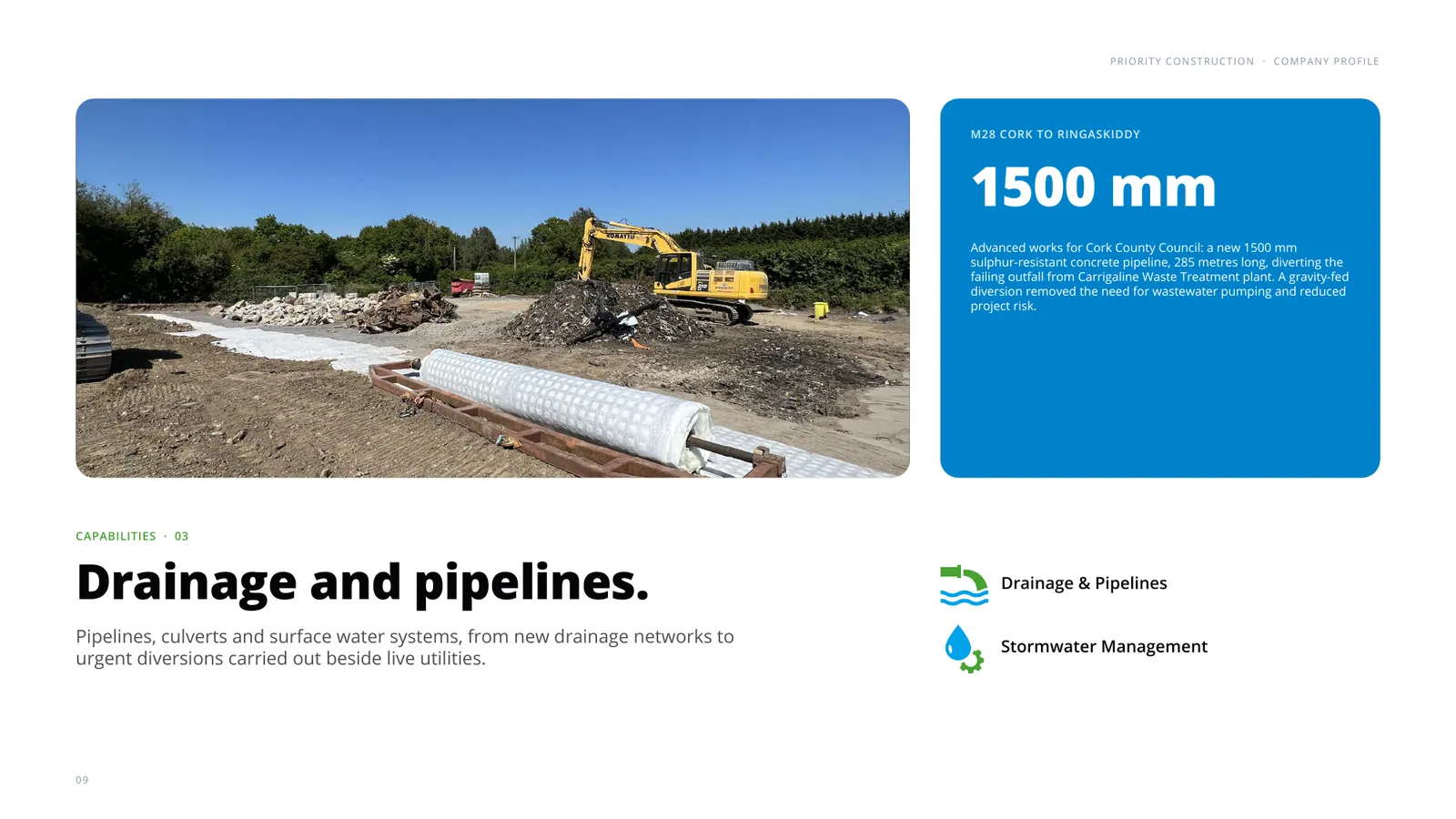 Priority Construction pitch deck, page 9