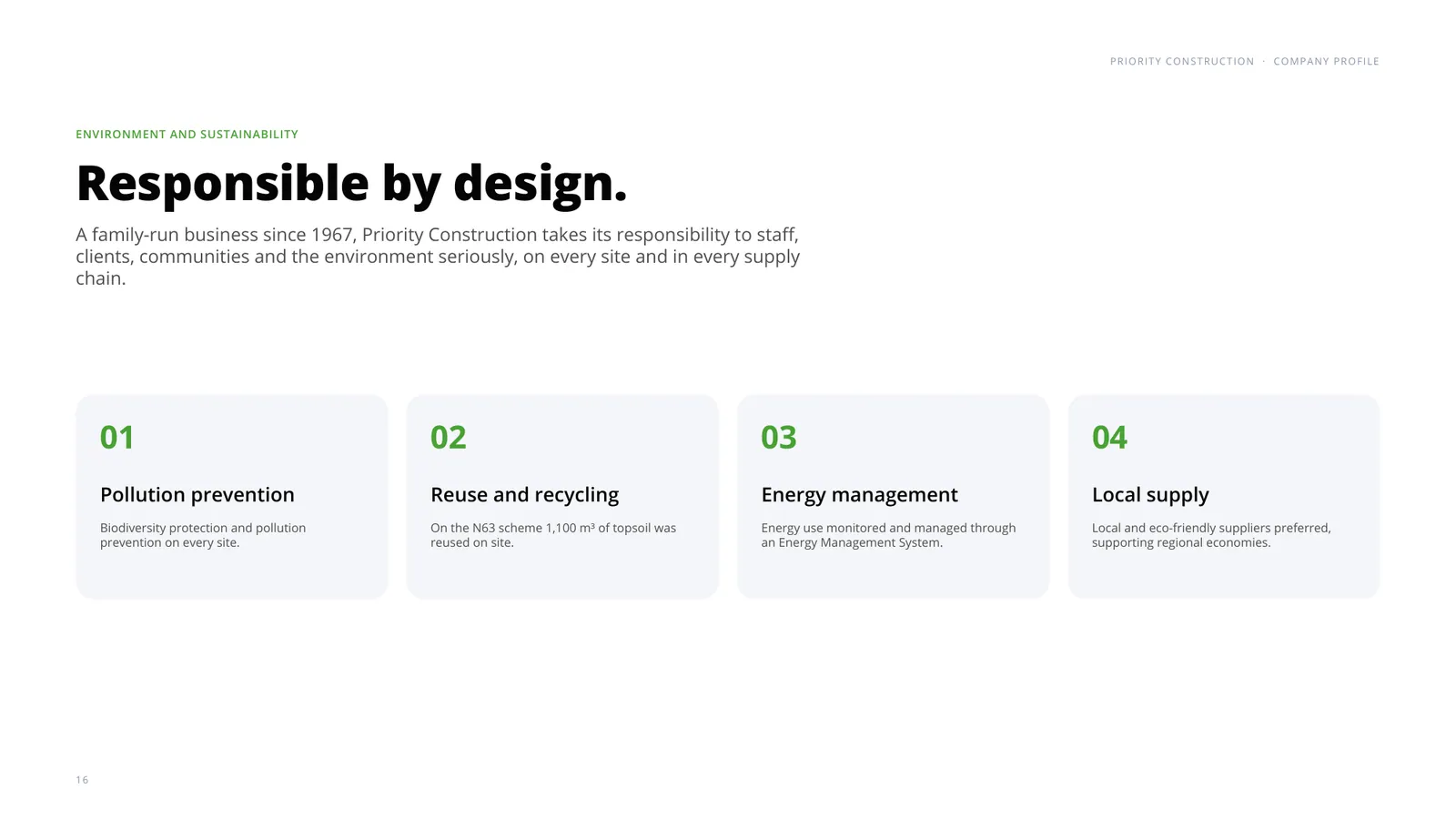 Priority Construction pitch deck, page 16
