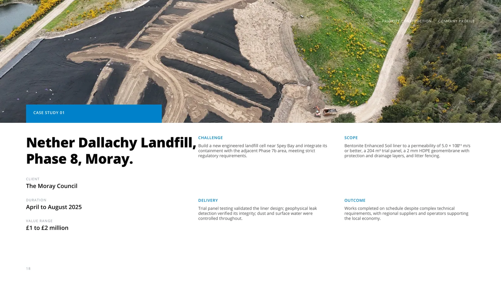Priority Construction pitch deck, page 18