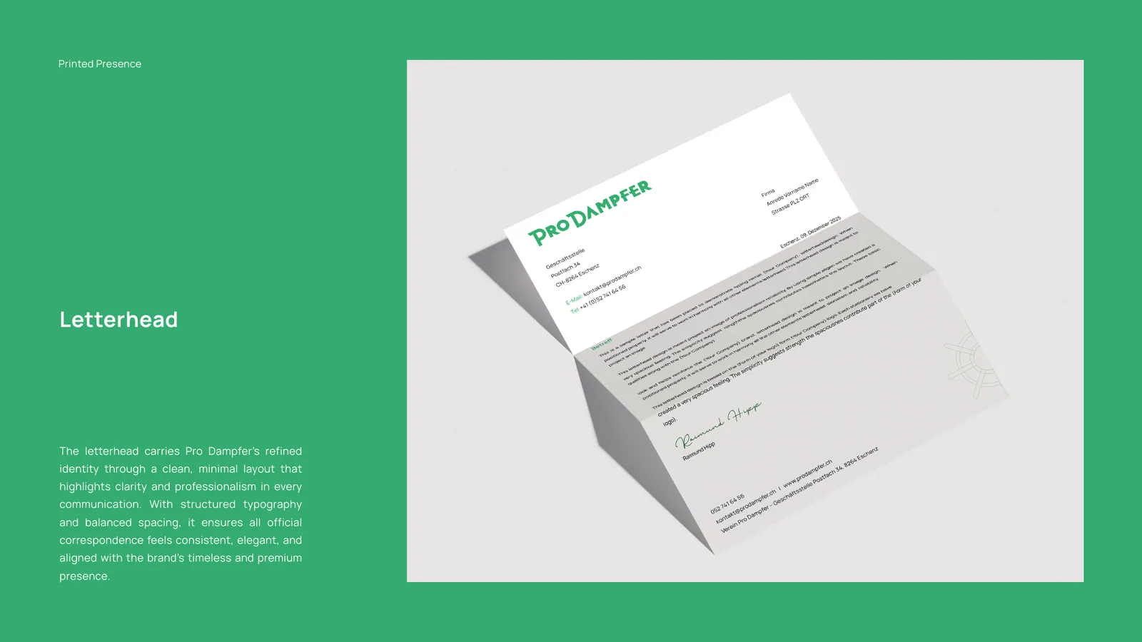 Pro Dampfer brand style guide, page 32