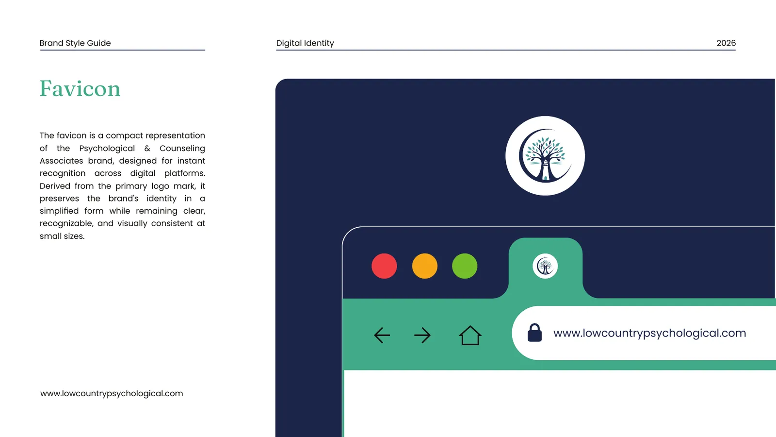Psychological & Counseling Associates brand style guide, page 17
