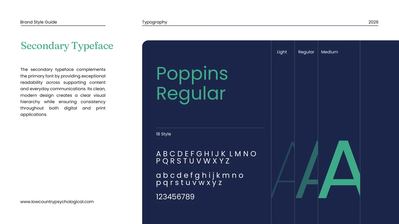 Psychological & Counseling Associates brand style guide, page 26