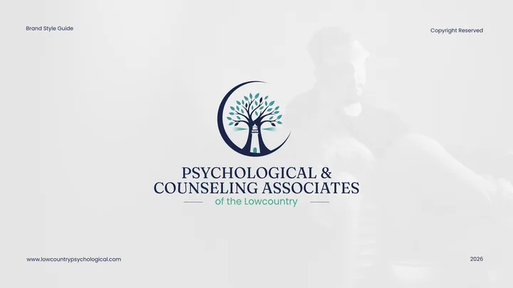 Psychological & Counseling Associates brand style guide cover