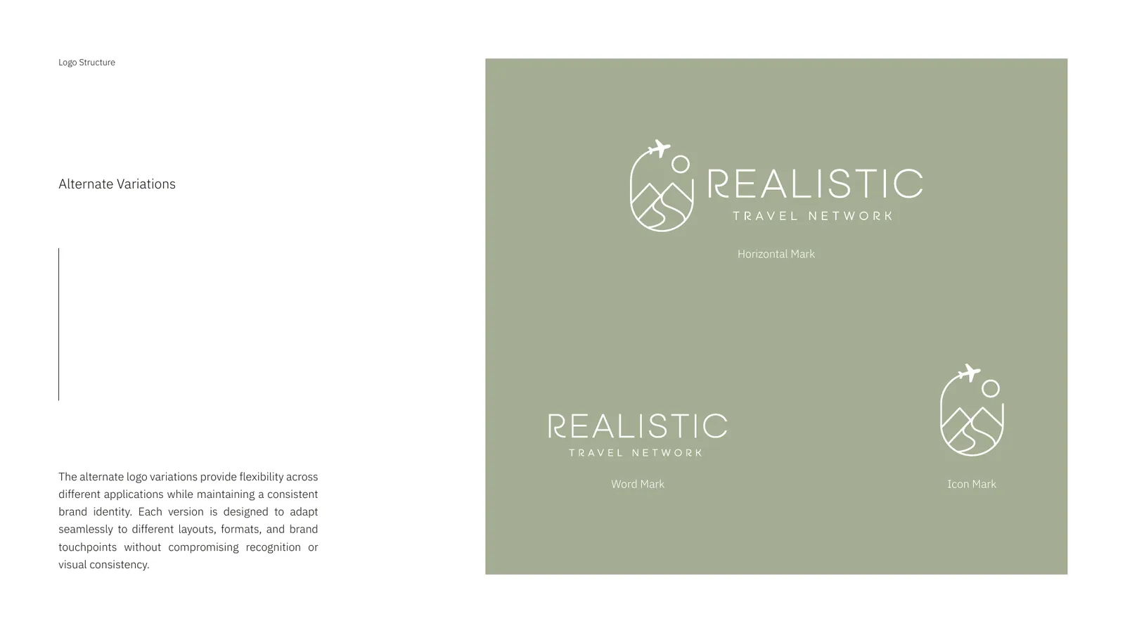 Realistic Travel Network brand style guide, page 12