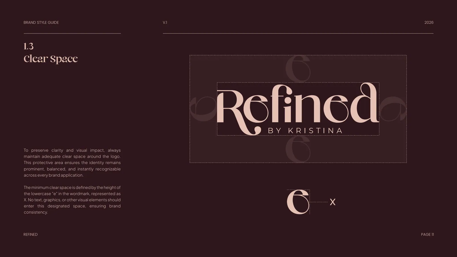 REFINED brand style guide, page 11