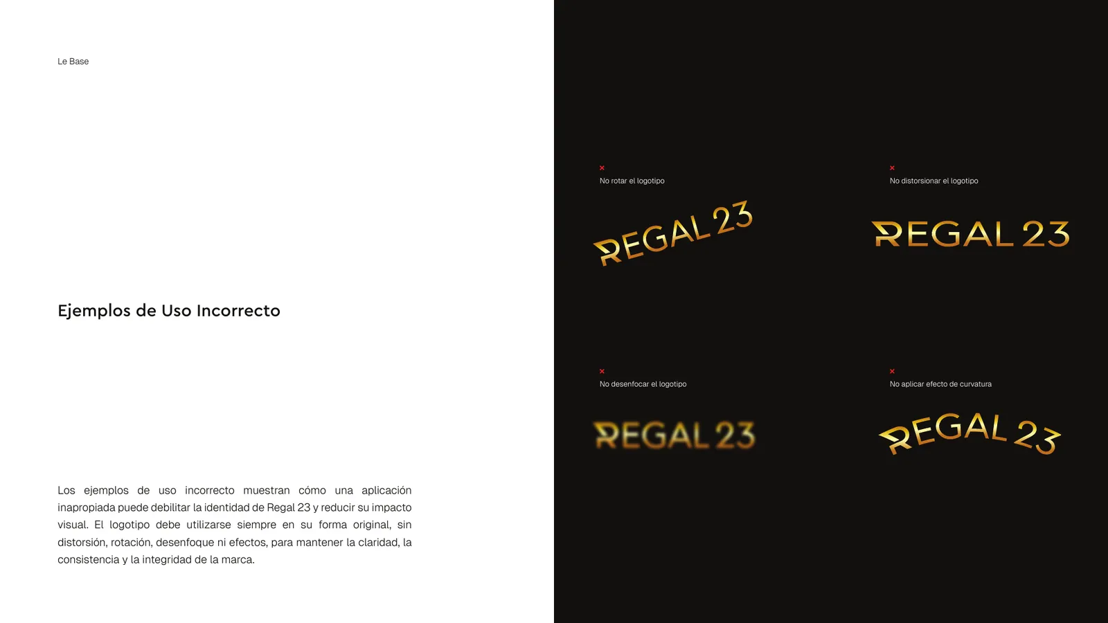 Regal 23 brand style guide, page 17