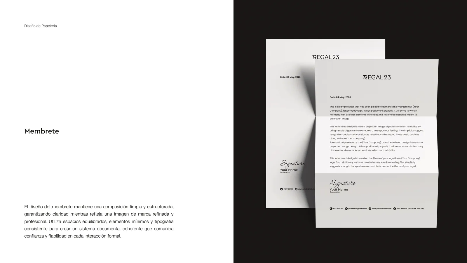 Regal 23 brand style guide, page 35