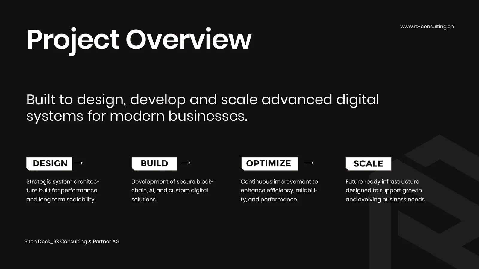 RS Consulting & Partner AG pitch deck, page 4