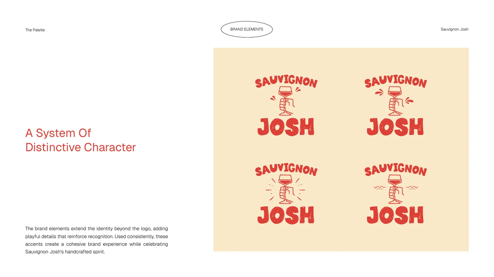 Sauvignon Josh brand style guide, page 31