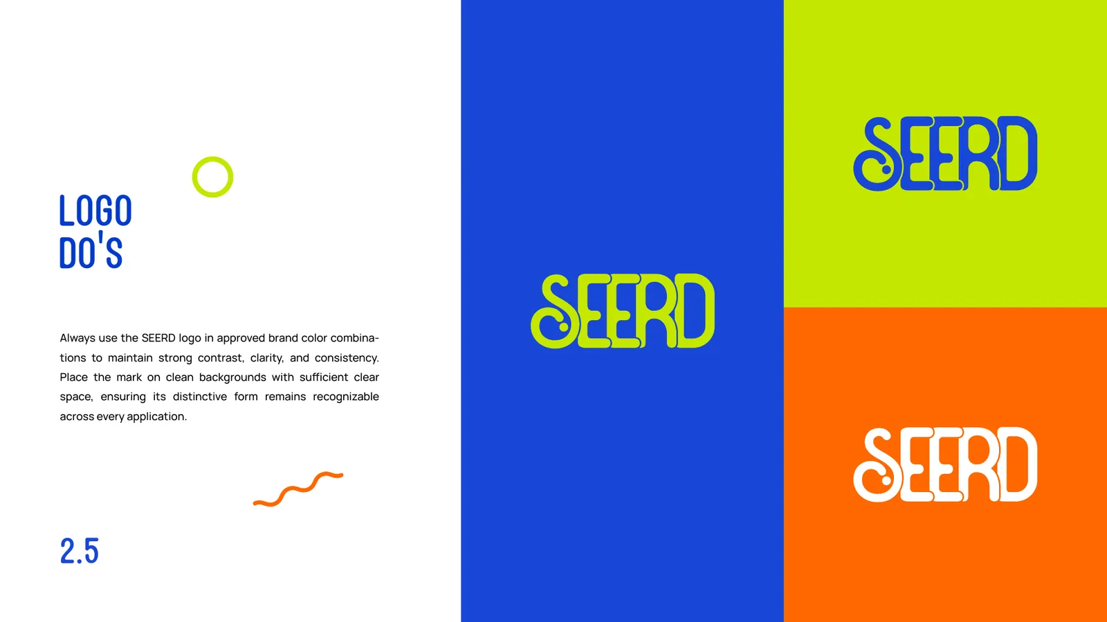 SEERD brand style guide, page 14