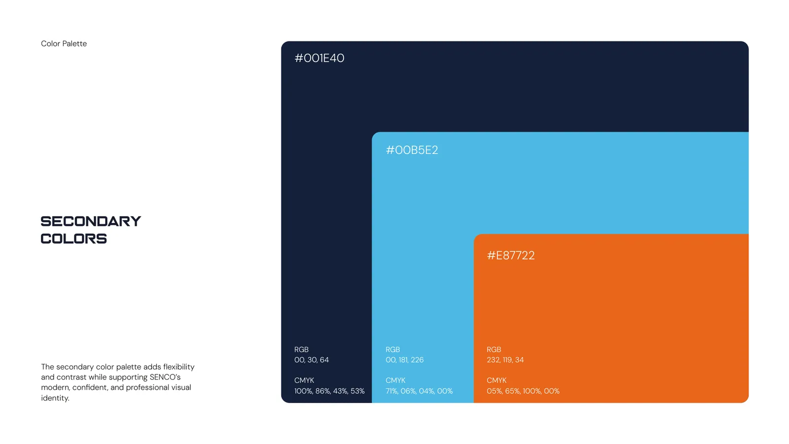 SENCO brand style guide, page 25