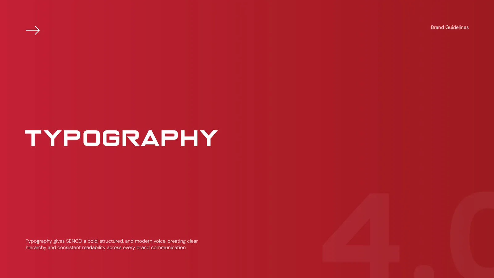 SENCO brand style guide, page 27