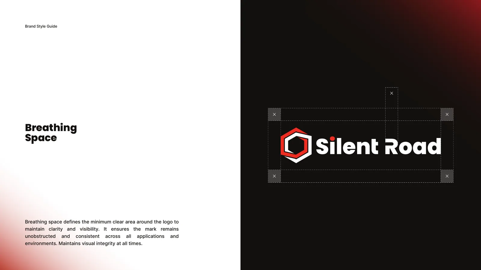 Silent Road brand style guide, page 13