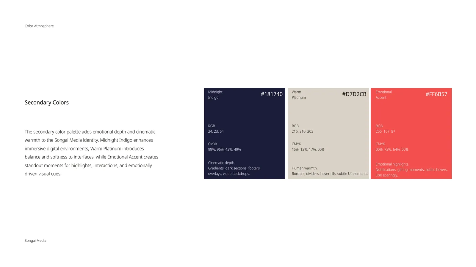 Songai Media brand style guide, page 24