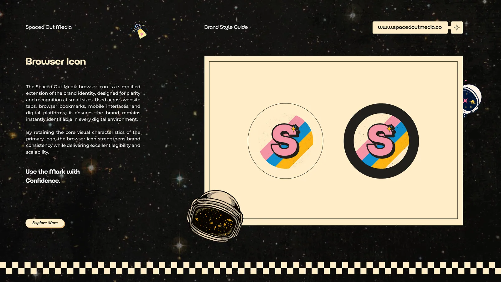 Spaced Out Media brand style guide, page 20
