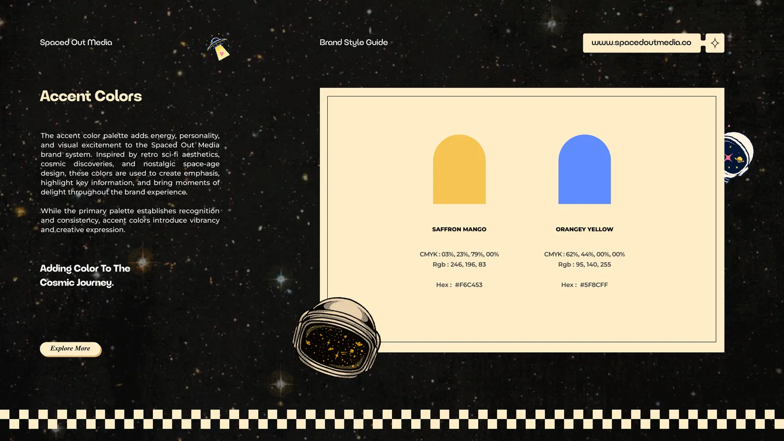 Spaced Out Media brand style guide, page 27