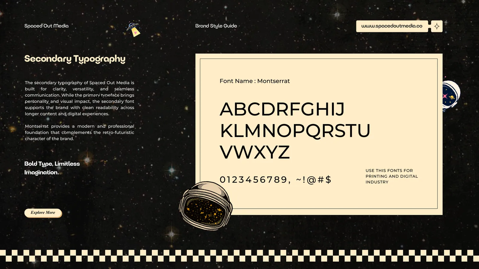 Spaced Out Media brand style guide, page 30
