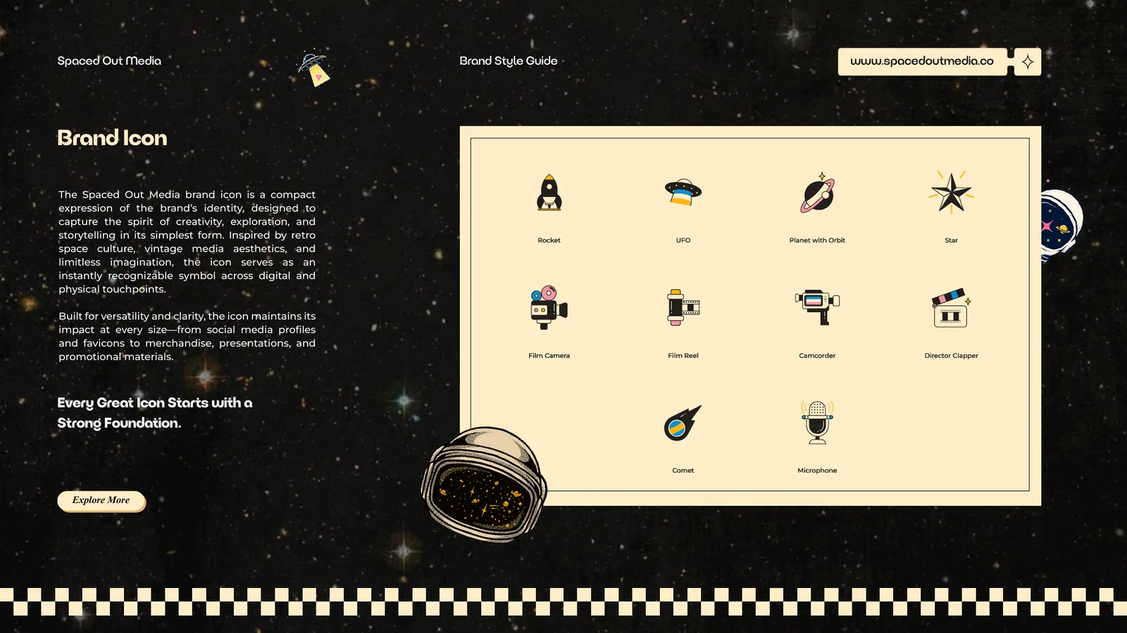 Spaced Out Media brand style guide, page 42