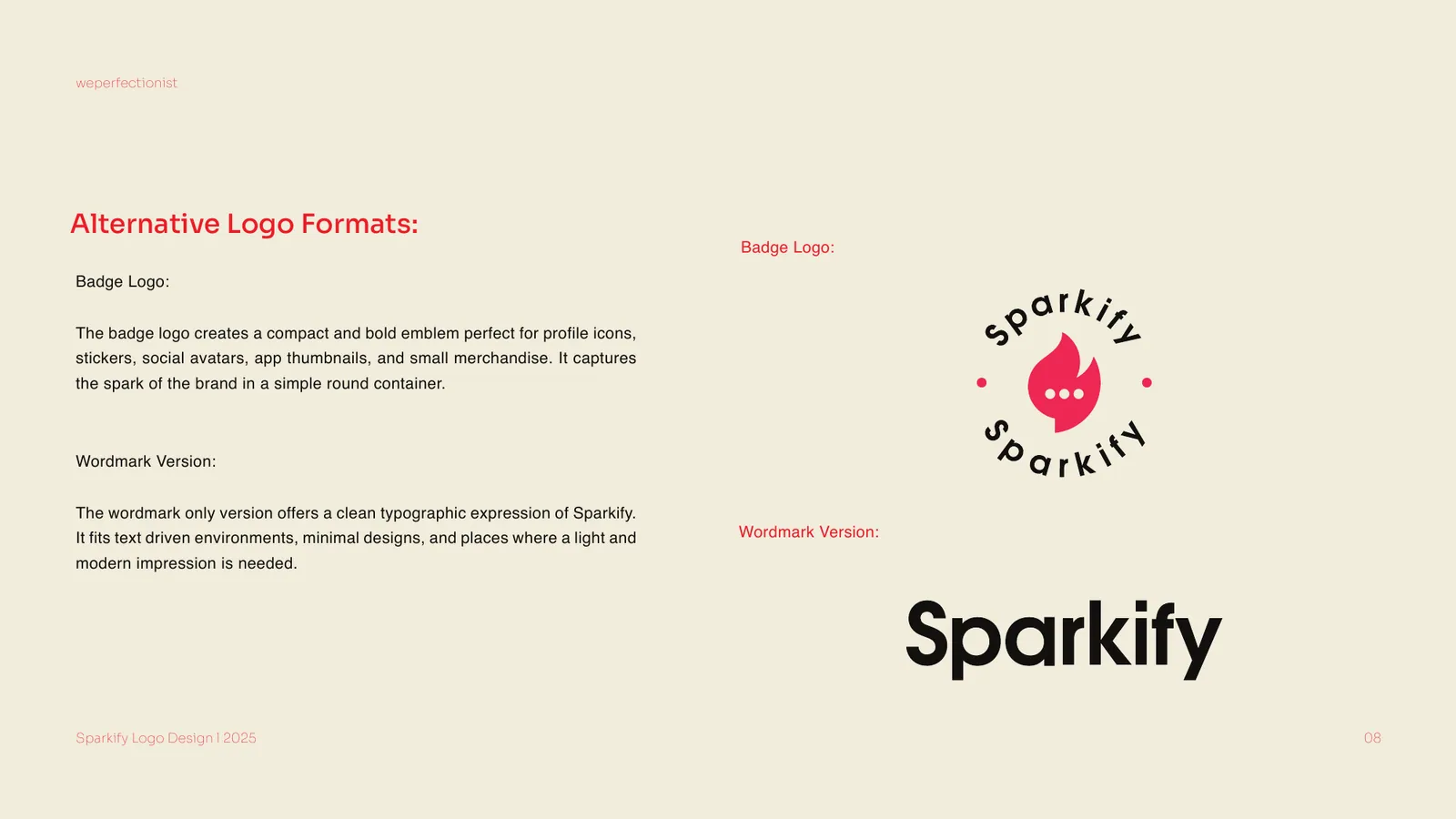 Sparkify logo design, page 8