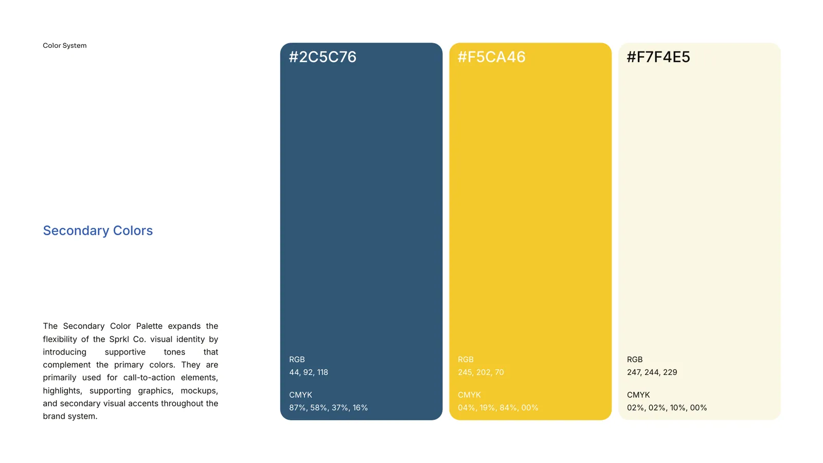 SPRKL CO brand style guide, page 22