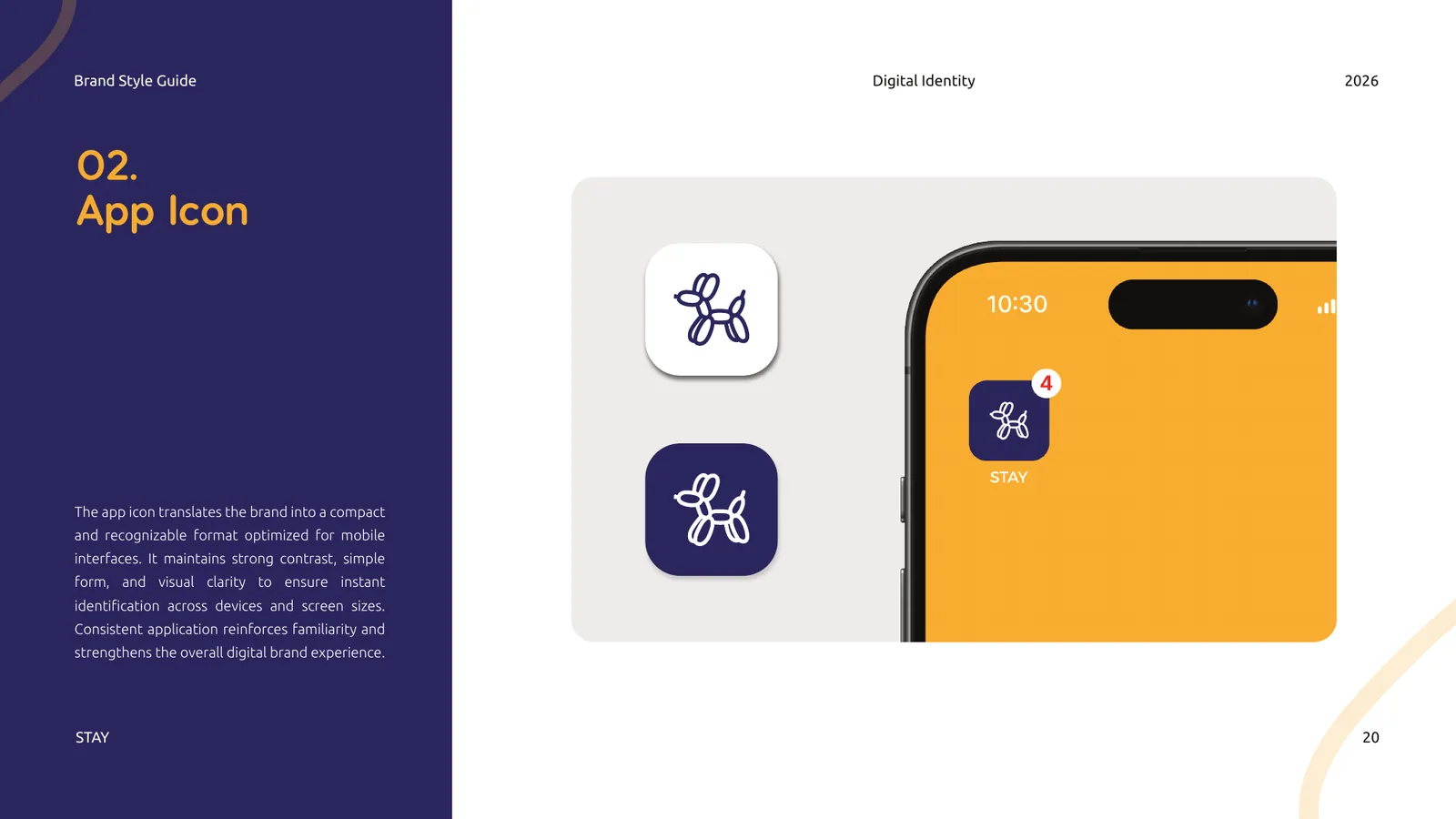 STAY brand style guide, page 20