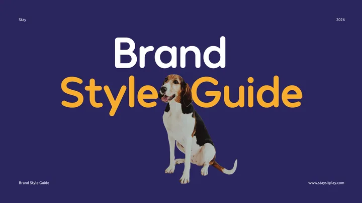 STAY brand style guide cover