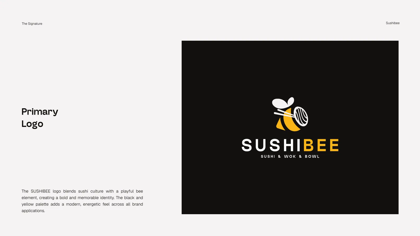 SUSHIBEE brand style guide, page 11