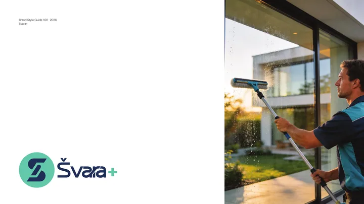 Švara+ brand style guide cover