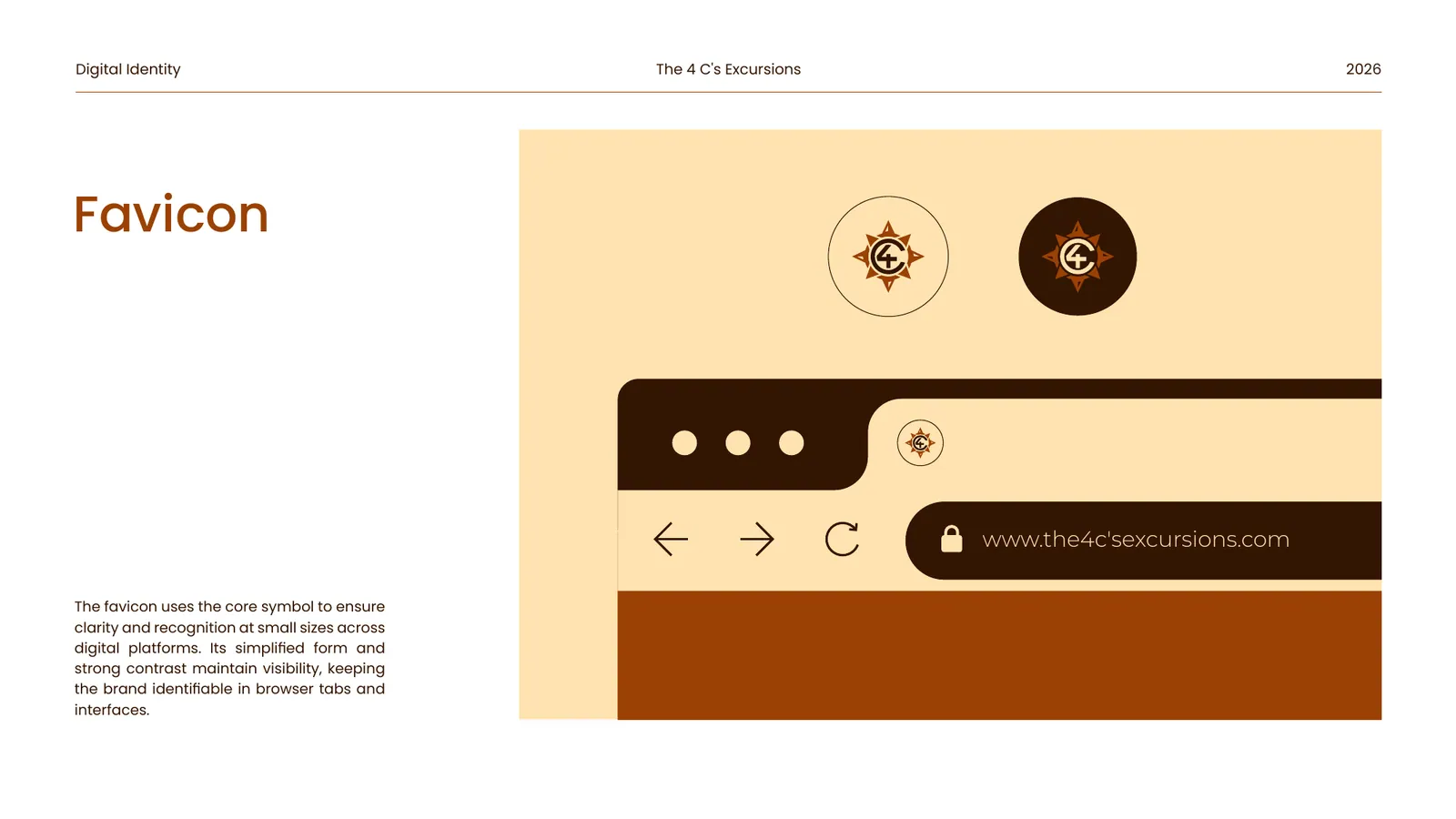 The 4 C's Excursions brand style guide, page 17
