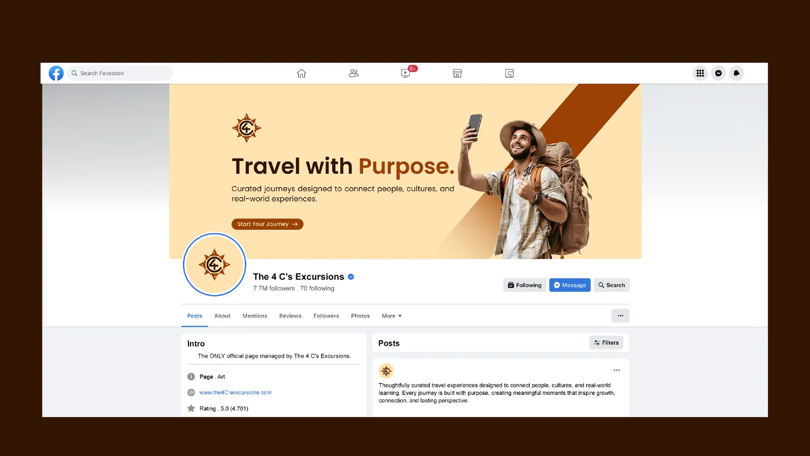 The 4 C's Excursions brand style guide, page 32