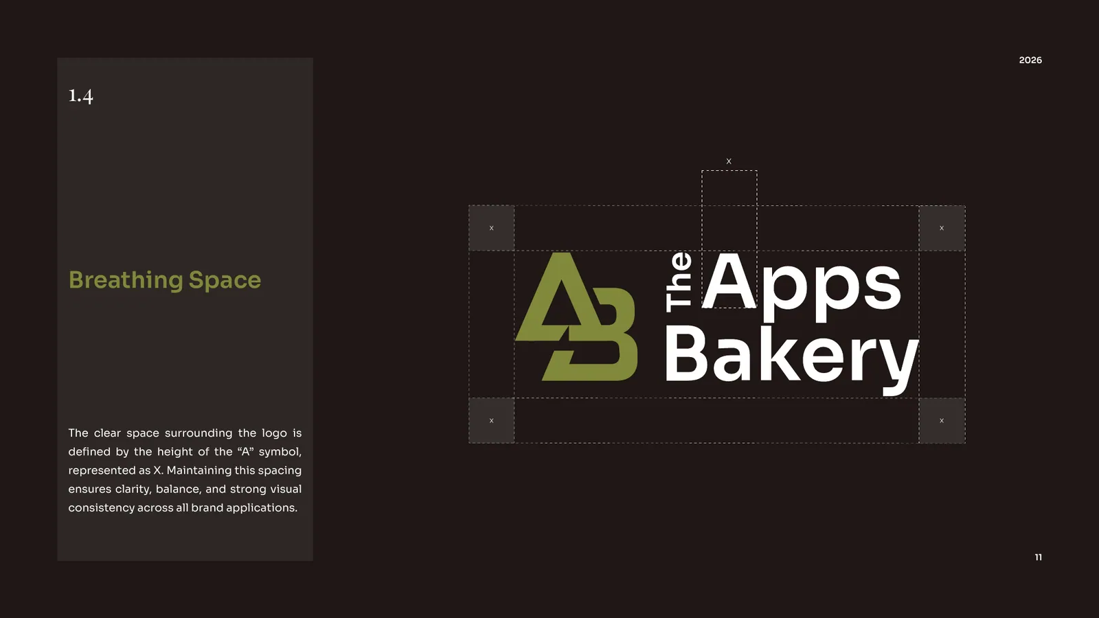 The Apps Bakery brand style guide, page 11
