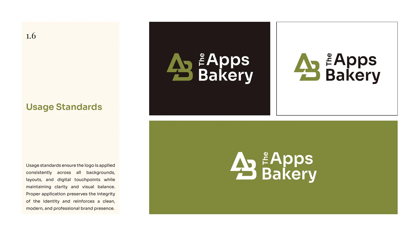 The Apps Bakery brand style guide, page 13