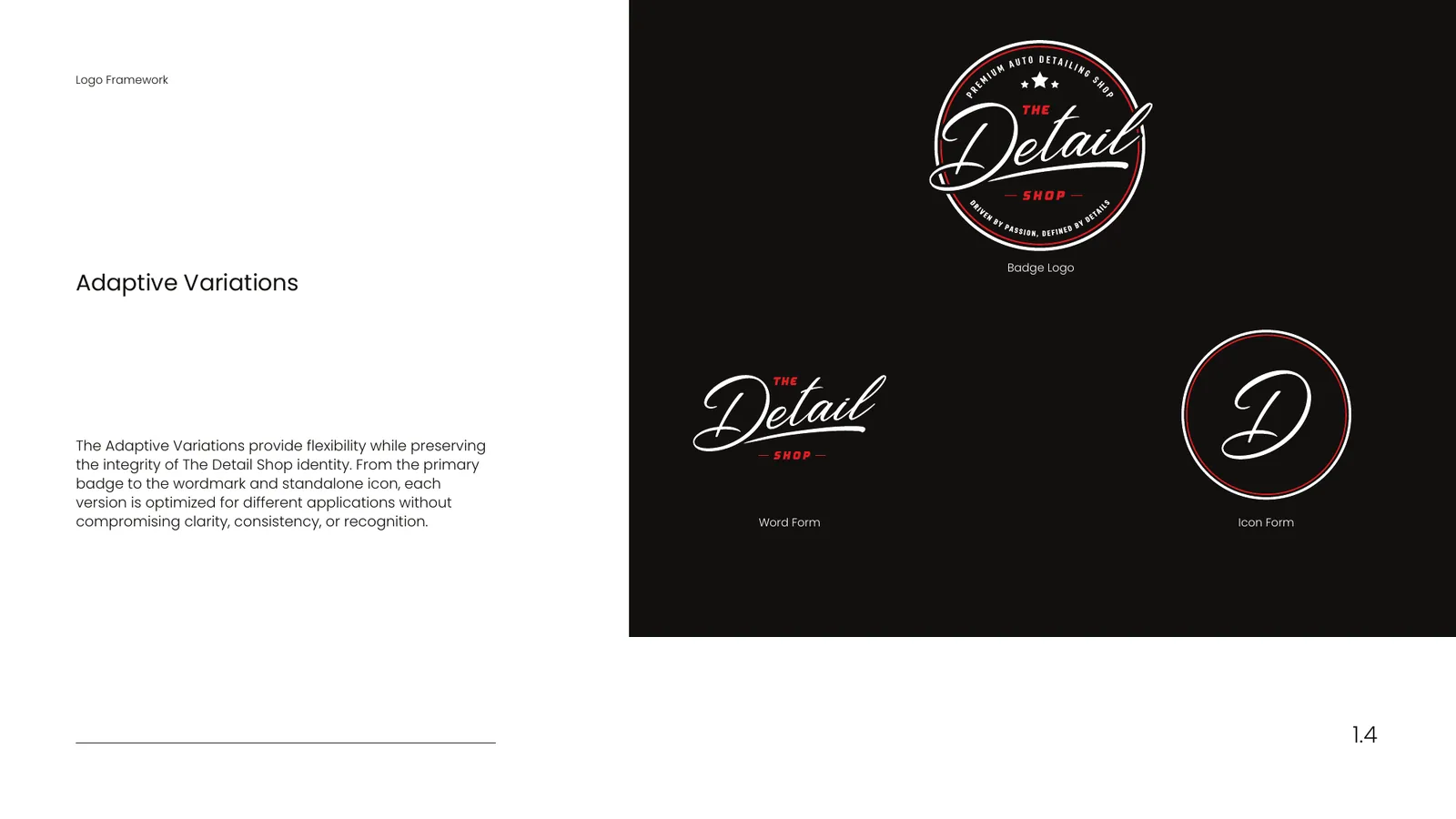 The Detail Shop brand style guide, page 11
