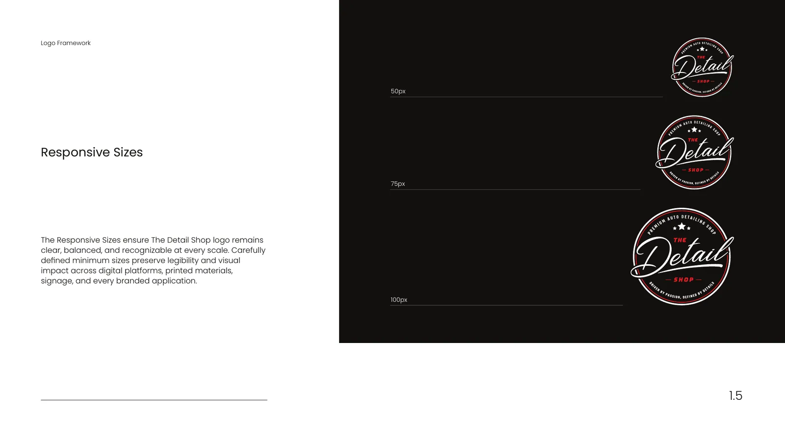 The Detail Shop brand style guide, page 12