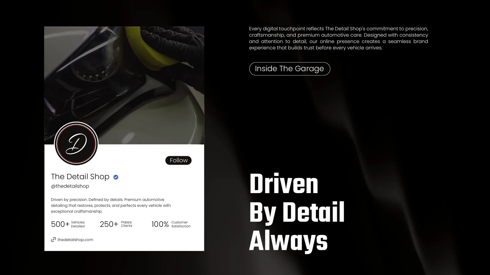 The Detail Shop brand style guide, page 17