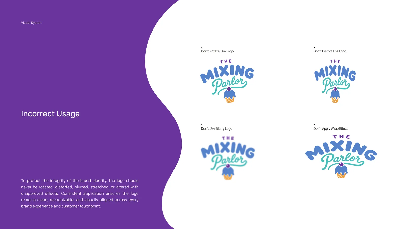 The Mixing Parlor brand style guide, page 13