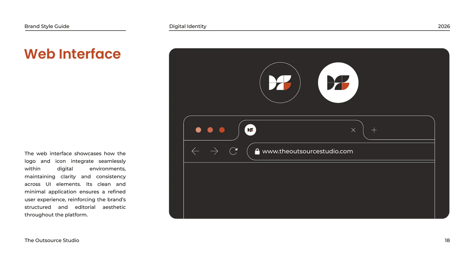 The Outsource Studio brand style guide, page 18