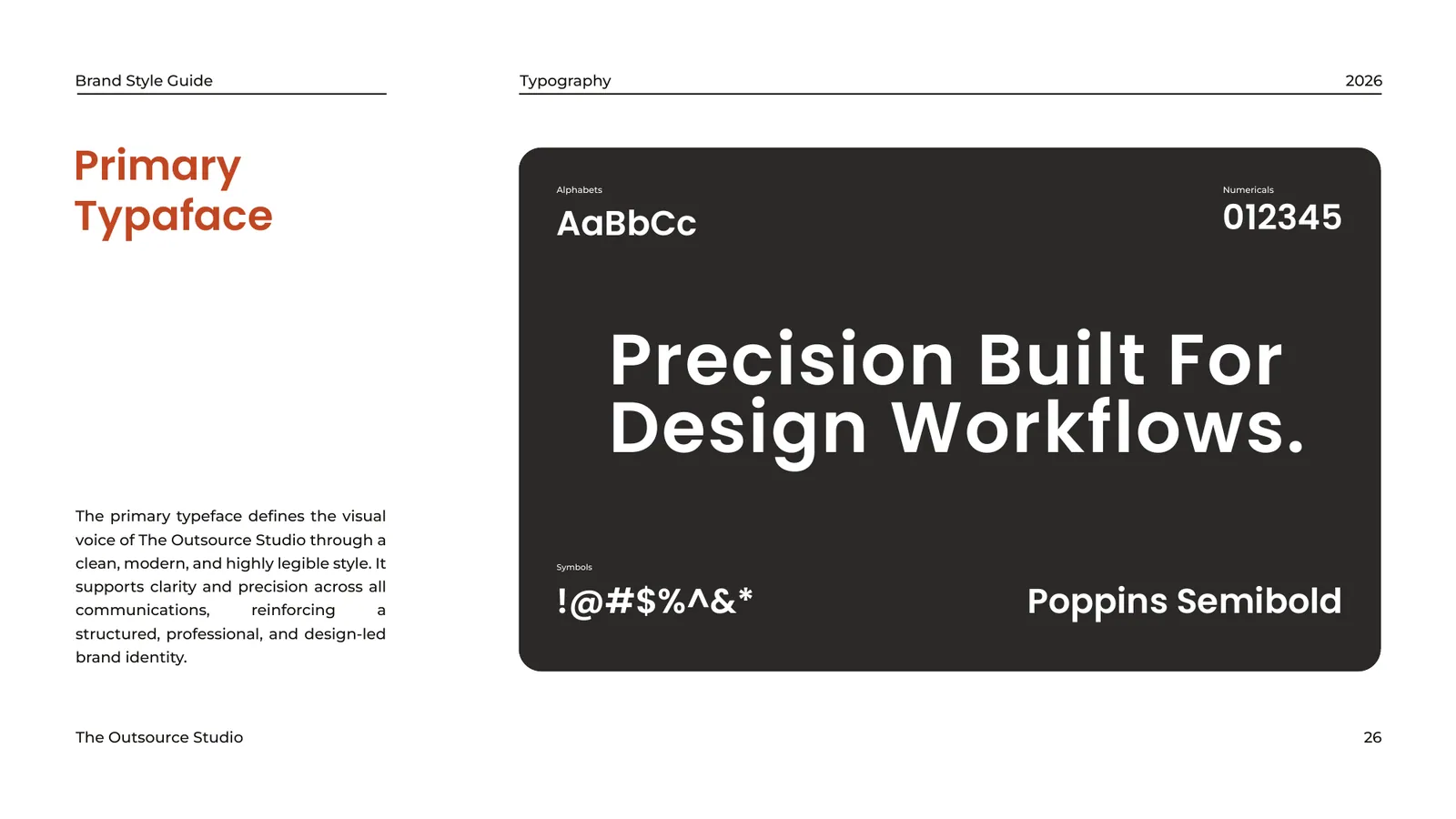 The Outsource Studio brand style guide, page 26