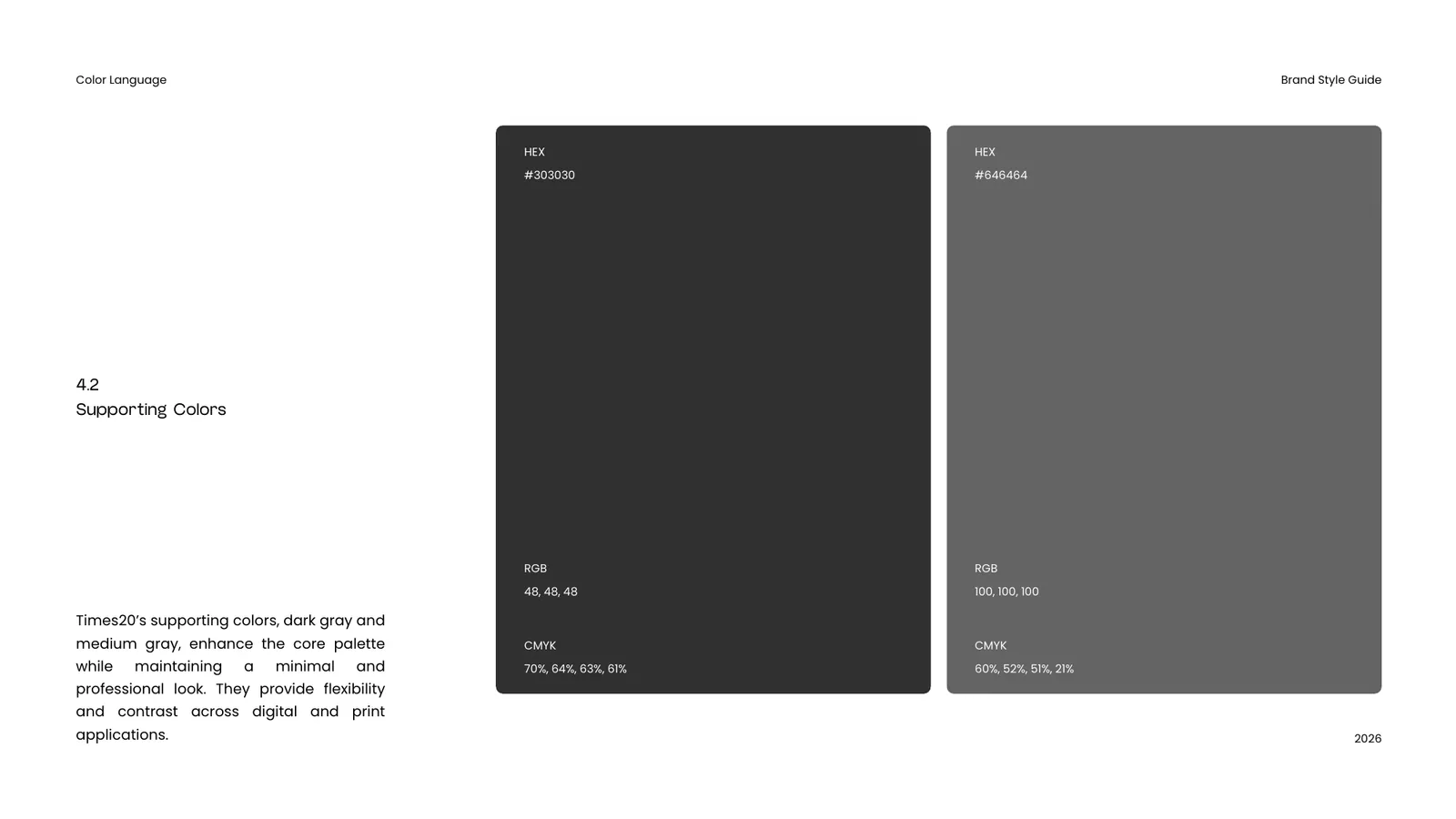 Times20 brand style guide, page 26